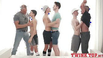 Boys and daddies hottest orgy old vs young bareback gangbang-TWINKTOP.NET