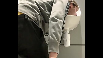 drinking from the urinal
