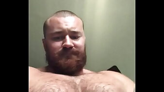 Hot Dominant Musclebear Flexing and Showing Huge Dick. Sexy Alpha Muscle Worship
